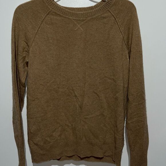 Lord & Taylor Women's Tan 100% Cashmere Knit Long Sleeve Pullover Sweater Small - Picture 2 of 9